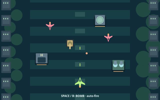 Sky Strike gameplay with planes, tanks and ground targets